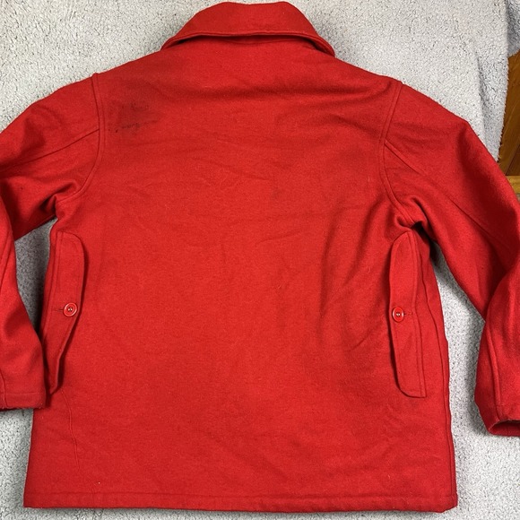 Vtg 60's Bemidji Woolen Mills MACKINAW Wool Cruiser Red HUNTING Jacket Coat 48 - Picture 13 of 16